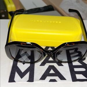 Marc Jacobs Brown Sunglasses with Yellow Case